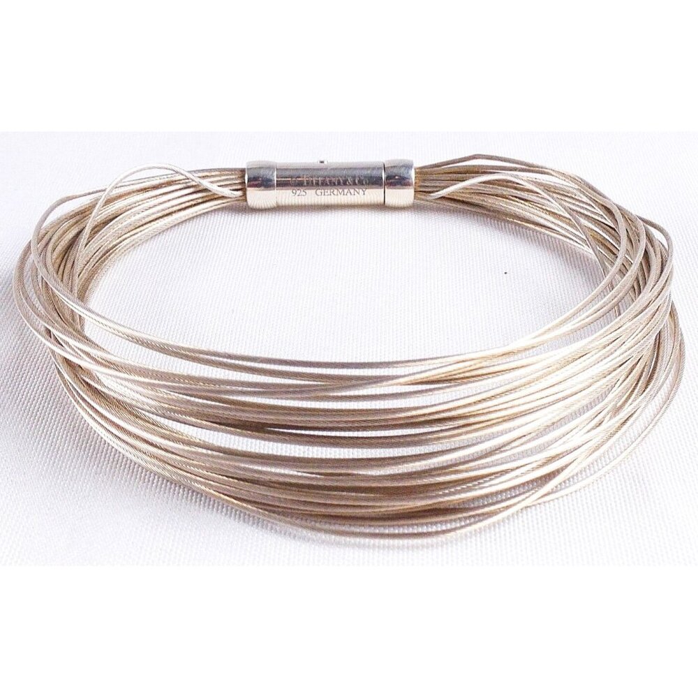 Rare Tiffany & Co Germany Sterling Silver Multi Wire Strand Bangle Bracelet